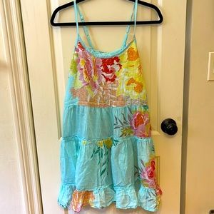 Floral Spaghetti Strap Coverup